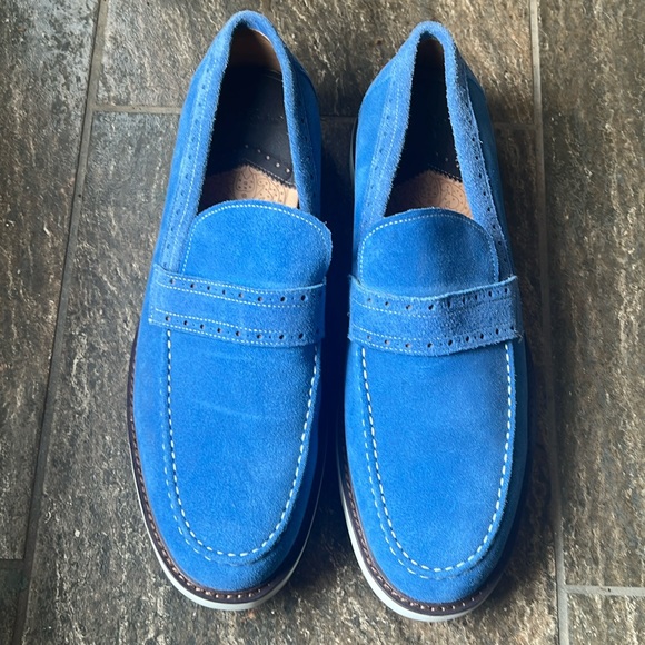 Robert Graham Blue Suede shoes - Picture 1 of 12
